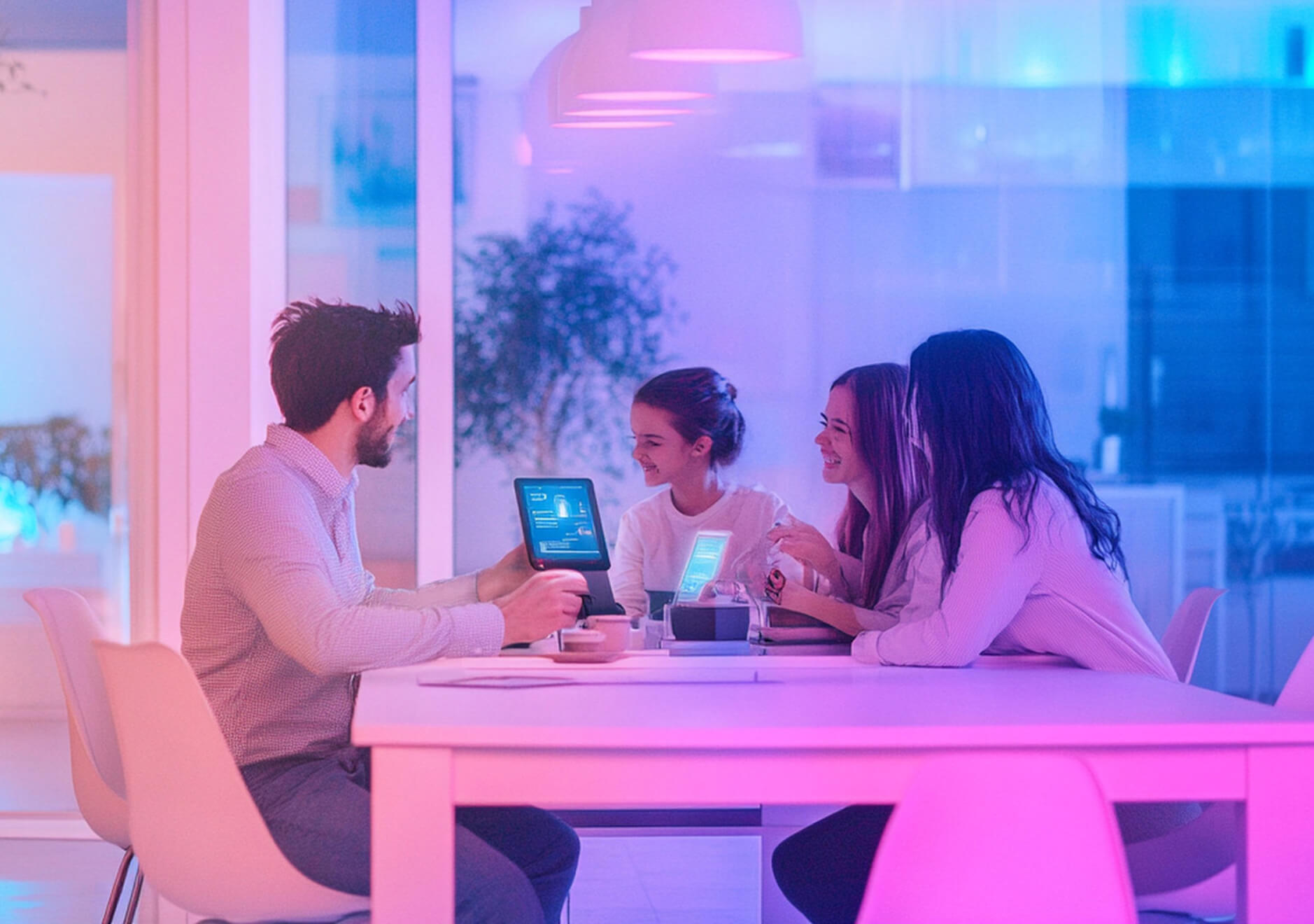 futuristic lab / cosmic visuals